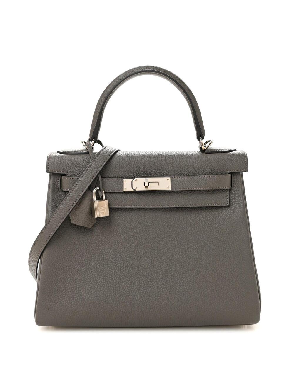 Hermes Togo Kelly Retourne 28 Etain #369674H18B